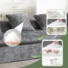 Stylish Boucle Apartment Sofa: 3-Seater with Distinctive Double Seat and Corner Construction - 3 of 4