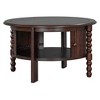 Ridstar Modern Round Coffee Tables with Storage For Living Room-Dark Brown - 4 of 4