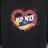 Women's - Hot Wheels - XOXO Heart Lightweight French Terry Wide Neck Long Sleeve Shirt - 2 of 4