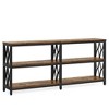 Resenkos Entryway Table, Console Sofa Table,3-Tier Console Table, 70.9" Industrial Sofa Foyer Table for Living Room Brown - 4 of 4
