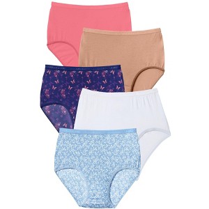 Comfort Choice Plus Size Full Coverage Cotton Brief 10-Pack - 1 of 3