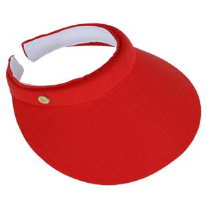 Angela & William Women's Solid Cotton Clip Visor - 1 of 3