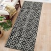 Washable Modern Geometric Rug Non Slip Low Pile Rug Retro Throw Floor Cover Foldable Indoor Carpet for Living Room Bedroom - 4 of 4
