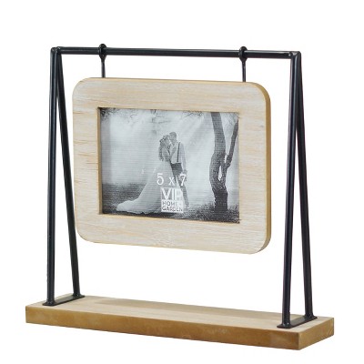 VIP Wood 12.5 in. Brown 5x7 Photo Frame