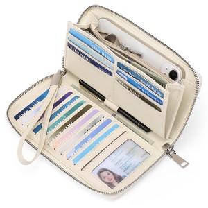 Clotth Womens RFID Blocking Wallet - Large Capacity PU Leather Zip Around Clutch with Detachable Wristlet, Easy to Use for Daily & Travel - 1 of 4