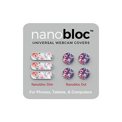 Eyebloc Universal Webcam Covers - Privacy Protection Accessory, No Residue Application - Dots and Bars, 7 Pieces - Floral