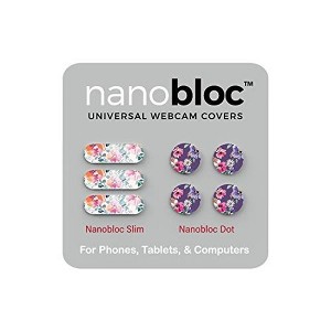 Eyebloc Universal Webcam Covers - Privacy Protection Accessory, No Residue Application - Dots and Bars, 7 Pieces - Floral - 1 of 4