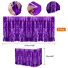 Unique Bargains Adhesive Metallic Tassels Disposable Wedding Party Table Skirts 6 Pcs - 2 of 4