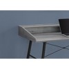 Vynxaria 48" Grey Laminate Black Metal Computer Desk Modern Home Office Workstation with Storage Shelves - 2 of 4
