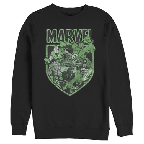 Men s Marvel Avengers Shield Sweatshirt Black Small Target