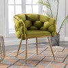 NicBex Velvet Accent Chair Set of 2 Modern Lounge Upholstered Armchair with Metal Legs for Bedroom,Living Room,Office - 2 of 4