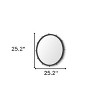 HomeRoots 25" Black Metal Beaded Round Framed Accent Mirror - 3 of 4