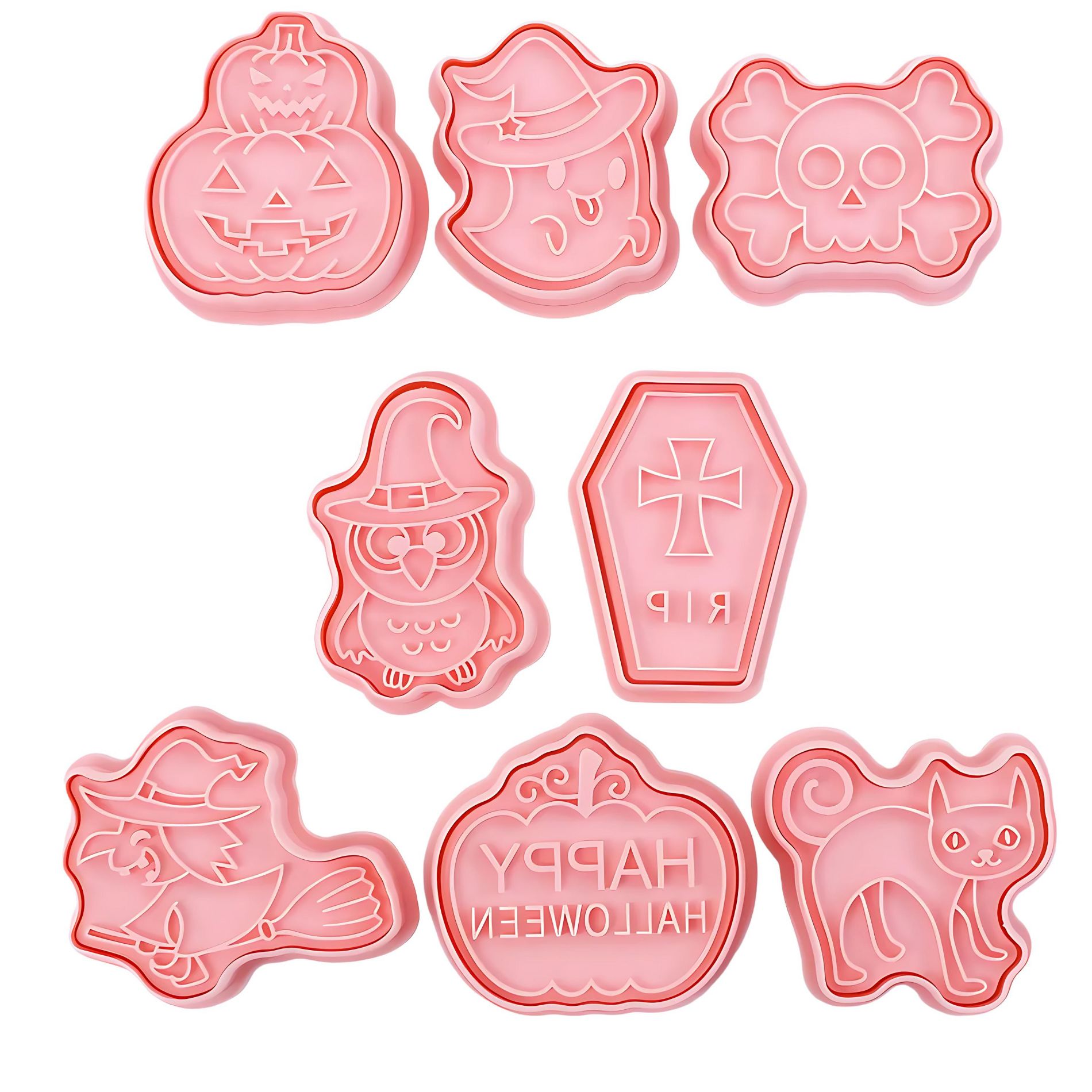 Kitcheniva Halloween Cookie Cutter Set Variety Pack 8 Pcs
