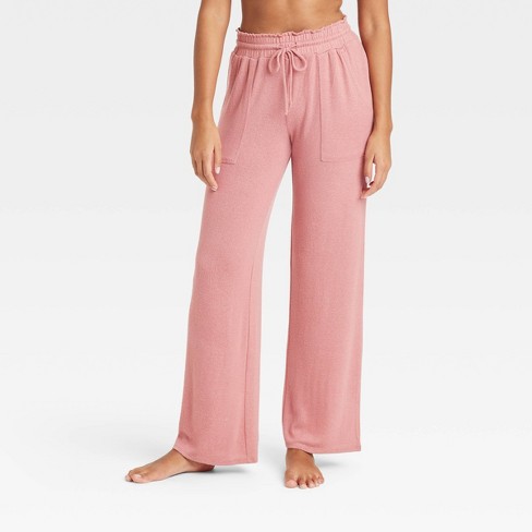 Women's Perfectly Cozy Wide Leg Lounge Pants - Stars Above™ Pink L