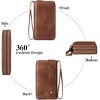 Ladies' clutch bag with anti-theft wrist strap,leather wallet,large-capacity credit card holder,handle-style carry strap - 4 of 4