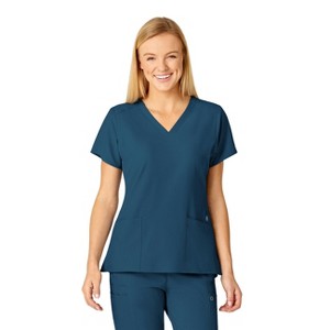 Wink W123 Women's Flex Back Stylized V-Neck Scrub Top - 1 of 4