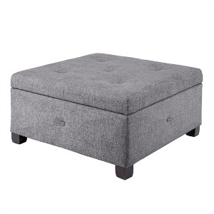 COWLOWN Storage Ottoman, Elegant Square Design with Hidden Storage - 1 of 4