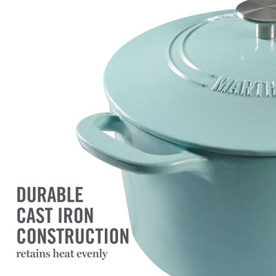 Martha Blue 7qt Enameled Cast Iron Dutch Oven