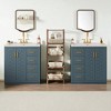 Mshliw 60 Inch Double Bathroom Vanity with Ceramic Sink Combo, Modern Freestanding Cabinet with 6 Drawers and 4 Soft Close Doors, Solid Wood Frame - 2 of 4