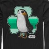 Men's Star Wars The Last Jedi St. Patrick's Day Porg Shamrock Long Sleeve Shirt - 2 of 4