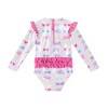 Andy & Evan  Infant  Sunglasses Print Ruffle Back Rashguard w/Hat - 4 of 4