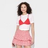 Women's Short Sleeve Crewneck Bikini Pullover Sweater - Wild Fable™ - 2 of 3