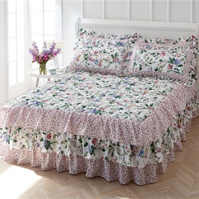Crushed Floral 3-Piece Comforter Set, King Size – Includes 1 Soft Lightweight Comforter and 2 Matching Pillowcases, Elegant Bedding