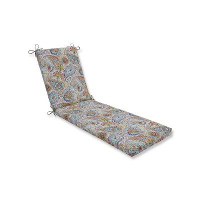 Gilford Festival Outdoor Chaise Lounge Cushion Blue - Pillow Perfect