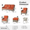 XIZZI 8 Pieces Wicker Sofa with Cushion, Swivel Rocking Chairs, High Back Rattan Chairs and Ottomans, 9 Seats Conversation Set for Backyard - 2 of 4