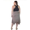 Plus Size Knee-Length Elastic Waistband And A Handkerchief Hemline Skirt - 2 of 4