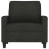 vidaXL Black Modern Sofa Chair with Metal Frame and Fabric Cover - Perfect for Lounging, Reading, or Watching TV - 2 of 4