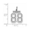 Black Bow Jewelry 14k White Gold, Jersey Collection, Small Number 88 Pendant - 2 of 3