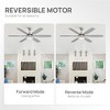Siljoy 60-in Nickel Ceiling Fan Lights with Dual Color Blades (Nickel and oak)-Remote Included (6 Blades) - 4 of 4