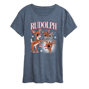 Women's - Rudolph - Rudolph Bootleg Short Sleeve Graphic T-Shirt - 1 of 4