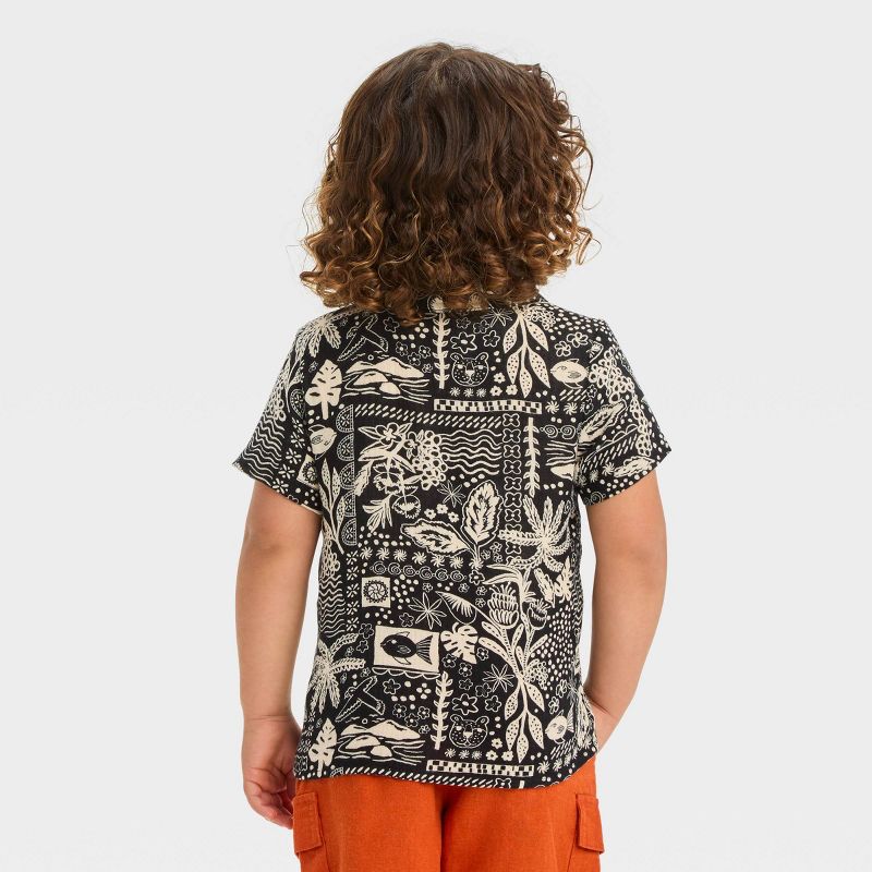 Toddler Boys' Short Sleeve Textured 'Button-Up' Shirt - Cat & Jack™, 3 of 7