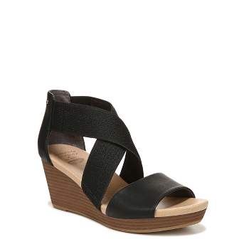 Dr. Scholl's Womens Barton Band Ankle Strap Wedge Sandal