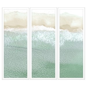 HomeRoots Set Of Three On the Shore White Framed Wall Art - 1 of 4