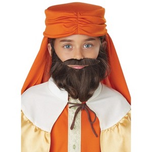 California Costumes Wise Man Child Beard and Moustache (Brown) - 1 of 1