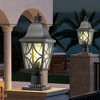 YUHAO Gardens, Yards or Entrances Anti-Rust Waterproof Outdoor Post Light Modern Black(2 PACK) - 2 of 4