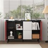 VYNXARIA Modern Kitchen Pantry Storage Cabinet with Glass Doors and Ample Storage - 3 of 4