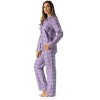 #FollowMe Printed Flannel Button-Front PJ Pant Set  Classic, Cozy Sleepwear - 2 of 3