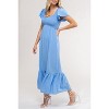 August Sky Women's Smocked Empire Waist Midi Dress - 3 of 4