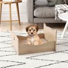 VisioGear Elevated Pet Bed with Protective Rails and Headboards, Pet Bed for Cat, Natural, 21"*18"*20" - 2 of 4