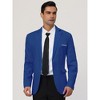 INSPIRE CHIC Men's Single Breasted One Button Dress Suit Jackets Blazer Navy Blue Small - 2 of 4