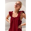Clotth Women's 2-Piece Ruffled Pajama Set - Soft Modal Tank Top and Shorts Sleepwear, Perfect for Casual Wear, Ideal for Women - 2 of 4