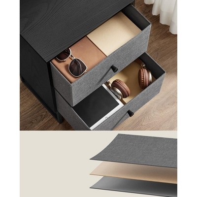 Vasagle Nightstands Bedside Table Small Dresser With Removable Fabric