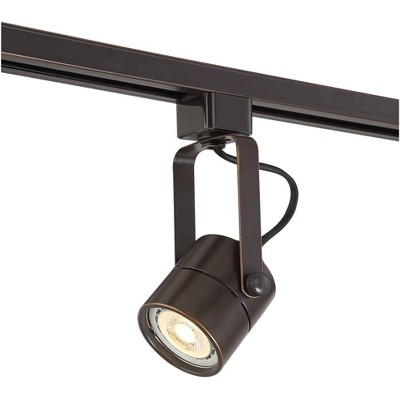 Layna 44" Bronze LED Track Light Fixture with Brown Metal Shades