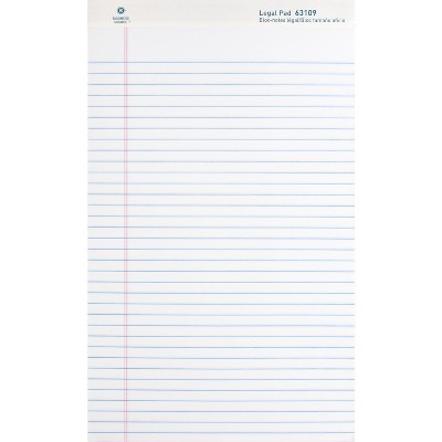 Business Source Legal Pads Legal Ruled 50 Sht 8-1/2"x14" 12Pack WE 63109