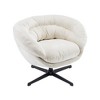 NicBex Office Chair with Removable Cushion,Chenille Accent Chair with 360-Degree Swivel Function,Round Office Chair for Living Room - 4 of 4