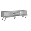 70.9" Franklin TV Stand with Two Open Shelves and Five-Leg Structure for Living Room and Bedroom - 2 of 4